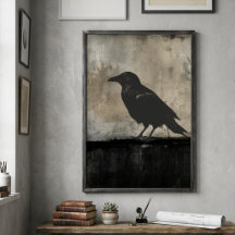Düsterer Raben-Silhouette Dunkle Minimalistische K