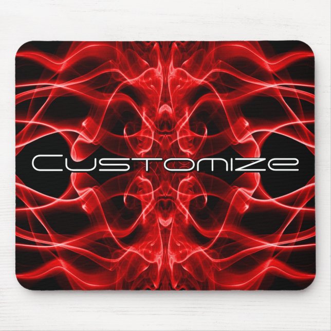 Düsterer roter Rauch Custom Abstract Art Mousepad (Vorne)