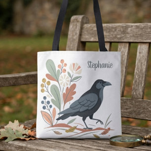 Düsterer Schiefer-Folk-Art-Rabe Tasche