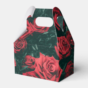 Düsteres dunkelrotes Rosen-Blumenmuster-Hintergrun Geschenkschachtel