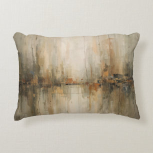 Düsteres Olivgrau, verbranntes Orange, Bernstein, Dekokissen