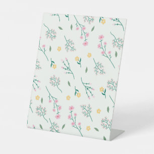 Düsteres, viktorianisches botanisches Blumenmuster Sockelschild