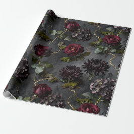 Düsterne Blume Dunkles Blumen Geschenk Geschenkpapier