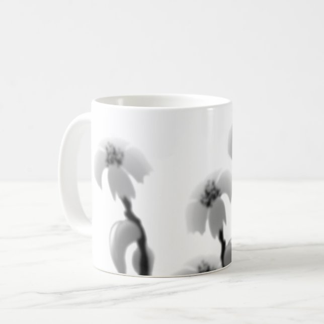 Dusterte Blume Kaffeetasse (Vorderseite Links)