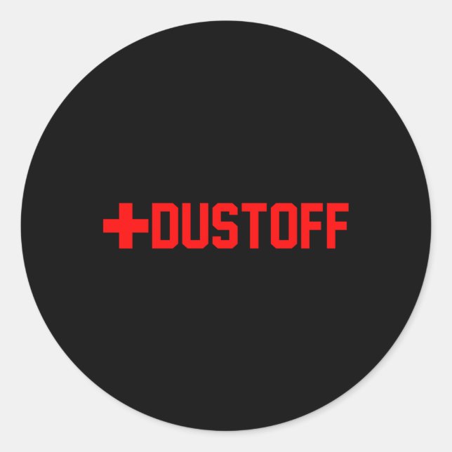 Dustoff Medevac Cross Red Runder Aufkleber (Vorderseite)