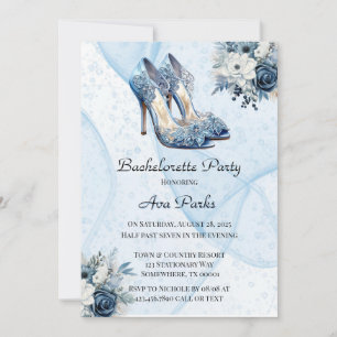 Dusty Alcohol Ink Floral Heelses Junggeselinnen-Ab Einladung