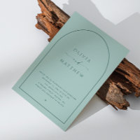 Dusty Aqua Arch Wedding | Nautisches Foto + QR-Cod