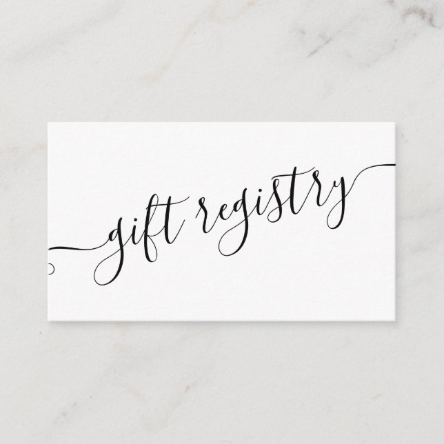 Dusty Black Calligraphy Lässig Handwriting Gift Begleitkarte (Vorderseite)