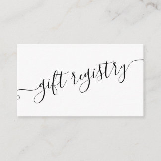 Dusty Black Calligraphy Lässig Handwriting Gift Begleitkarte