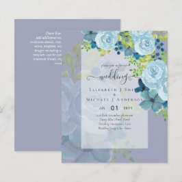 DUSTY BLAUE BLUWERS WEDD INVITES - HAUSHALT