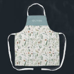 Dusty blauen botanischen eleganten modernen Famili Schürze<br><div class="desc">Weiche grüne,  staubige blau,  schwarz,  braun grün und grau elegante moderne Blätter eucalyptus wasserfarbe botanische natürliche Weihnachtsgeschenk personalisierte Schürze Design. Einfaches,  sauberes und minimales Design.</div>