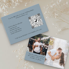 Dusty Blue 2 Foto Online UAWG QR Code Hochzeit Begleitkarte
