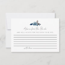 Dusty Blue Advice für die Bride Cards