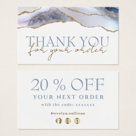 Dusty blue agate danke Ihnen Discount Card
