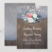 Dusty Blue and Blush Rustic Country Wedding