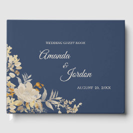 Dusty Blue Autumn Boho Wedding Guest Book Gästebuch