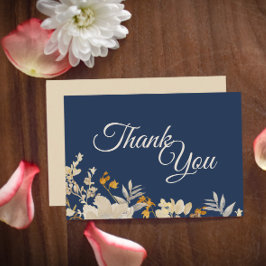 Dusty Blue Autumn Boho Wedding Vielen Dank Flat Ca Dankeskarte