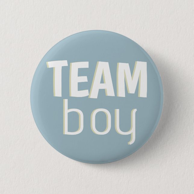 Dusty Blue Baby Dusche Button (Vorderseite)