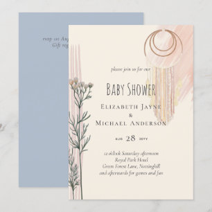 Dusty Blue Baby Shower Boho