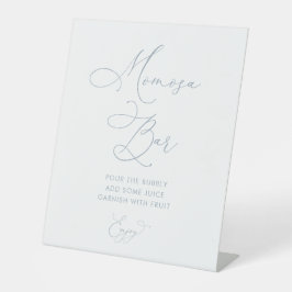 Dusty Blue Baby Shower Momosa Bar Sockelschild