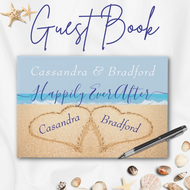 Dusty Blue Beach Wedding Gäestbook Gästebuch (Von Creator hochgeladen)