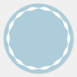 Dusty Blue Blank Circle Custom Spice Sticker