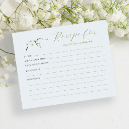 Dusty Blue Blumenkarte für das Brautparty