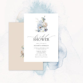 Dusty Blue & Blush Pink Brautparty Einladung