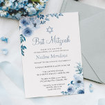 Dusty Blue Bohemisch Floral Bat Mitzvah Einladung<br><div class="desc">Dusty Blue Bohemisch Floral Bat Mitzvah Einladung. Für weitere Anpassungen klicken Sie bitte auf den Link "Weiter anpassen" und verwenden Sie unser Designwerkzeug,  um diese Vorlage zu ändern. Wenn Sie Hilfe oder passende Artikel benötigen,  kontaktieren Sie mich bitte.</div>