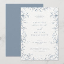 Dusty Blue Botanic Garden Floral Wedding