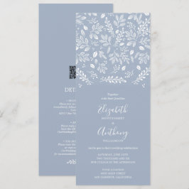 Dusty Blue Botanical alles in einer Hochzeit Einla Einladung