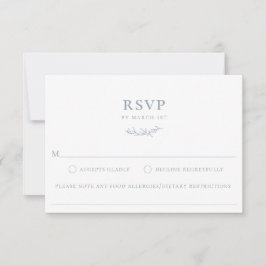 Dusty Blue Botanical Branch Food Allergy Carte RSV
