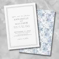 Dusty Blue Botanical Classic Hochzeit