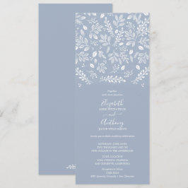 Dusty Blue Botanicals Wedding Einladung