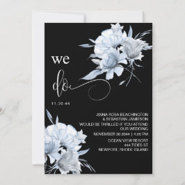 *~* Dusty Blue Bouquet QR Floral UAWG AR15 WEDDING Einladung