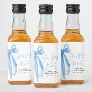 Dusty Blue Bow Sie bindet das Brautparty des Knote Alkoholflaschenetikett