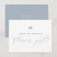 Dusty Blue Bow wird meine BlumenGirl-Karte sein