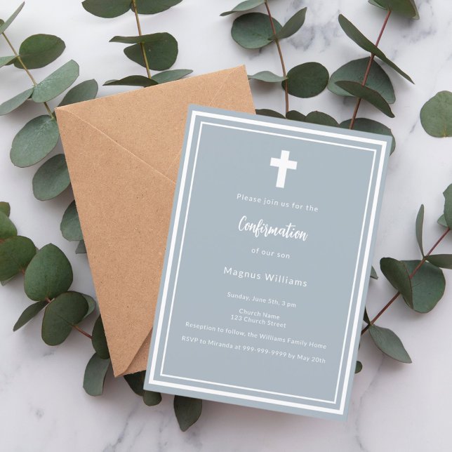 Dusty-Blue-Boy-Bestätigung Einladung (Von Creator hochgeladen)