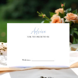 Dusty Blue Brautparty Advice for the Bride Card Einladung