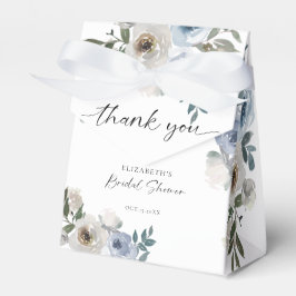 Dusty Blue Brautparty Floral Elegantes Skript Geschenkschachtel