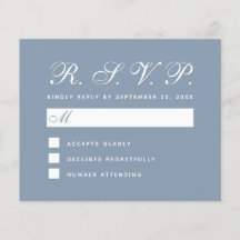 Dusty Blue Budget UAWG Simple White Script Card