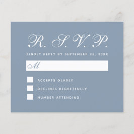 Dusty Blue Budget UAWG Simple White Script Card