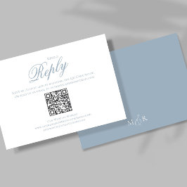 Dusty Blue Calligraphy Script UAWG Elegant RSVP Karte