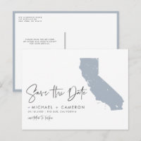 Dusty Blue Carte de Californie Code QR Enregistrer