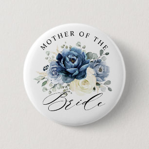 Dusty Blue Champagne Elfenbeinmutter of the Bride  Button