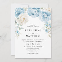 Dusty Blue Champagne Ivory Peonies Floral Wedding