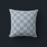 Dusty Blue Checkerboard Kissen<br><div class="desc">Dusty Blue Checkerboard</div>