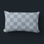 Dusty Blue Checkerboard Lendenkissen<br><div class="desc">Dusty Blue Checkerboard</div>