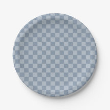 Dusty Blue Checkerboard