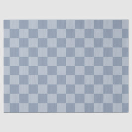 Dusty Blue Checkerboard Seidenpapier